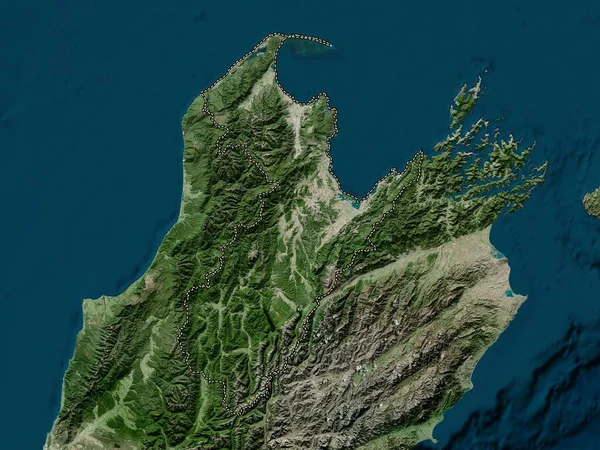 Nelson Autorità Unitaria Della Nuova Zelanda Mappa Satellitare Alta Risoluzione — Foto Stock
