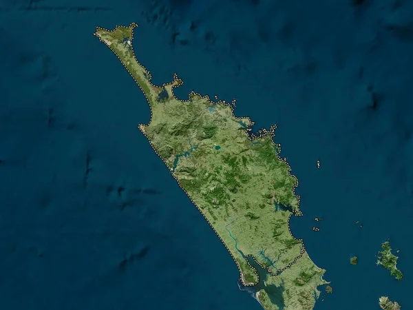 Northland Regionfullmäktige Nya Zeeland Högupplöst Satellitkarta — Stockfoto