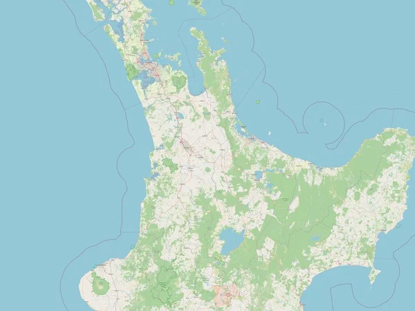 Waikato Consejo Regional Nueva Zelanda Mapa Calle Abierto — Foto de Stock