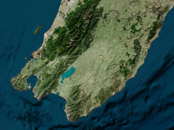 Wellington Conselho Regional Nova Zelândia Mapa Satélite Alta Resolução — Fotografia de Stock