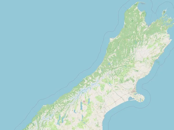 西海岸 ニュージーランドの地域評議会 オープンストリートマップ — ストック写真