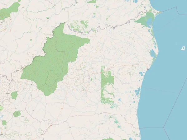Atlantico Norte Autonome Region Von Nicaragua Open Street Map — Stockfoto