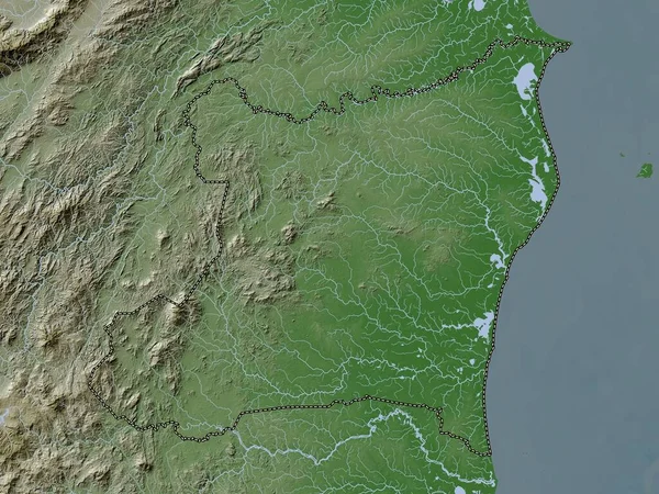 Atlântico Norte Região Autónoma Nicarágua Mapa Elevação Colorido Estilo Wiki — Fotografia de Stock