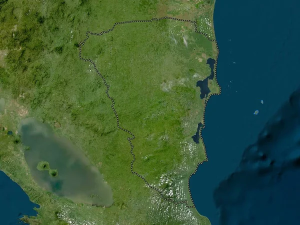 Atlantico Sur Autonome Regio Nicaragua Satellietkaart Met Lage Resolutie — Stockfoto