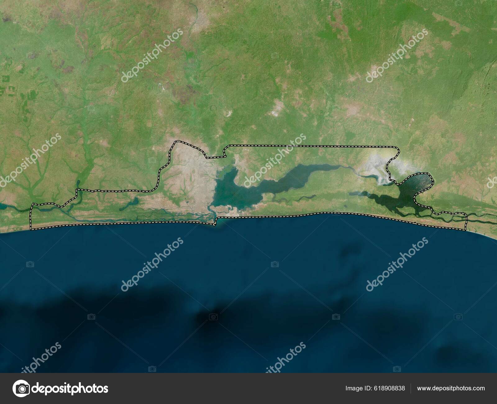 Лагос Штат Нигерия Карта Высокого Разрешения Стоковое Фото ©Yarr65.