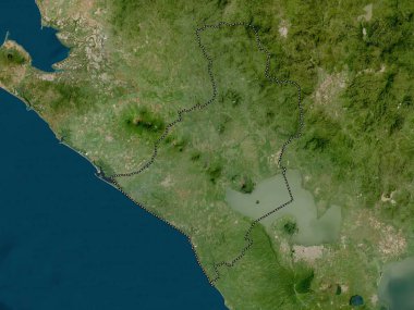 Leon, Nikaragua Departmanı. Düşük çözünürlüklü uydu haritası