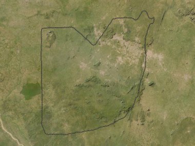 Abuja, Nijerya 'nın federal başkenti. Düşük çözünürlüklü uydu haritası