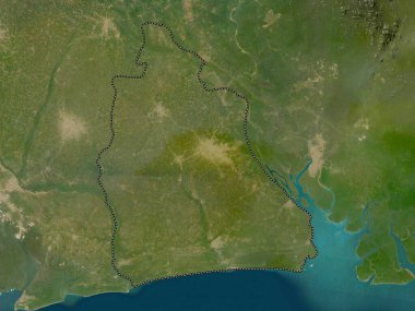 Akwa Ibom, Nijerya eyaleti. Düşük çözünürlüklü uydu haritası