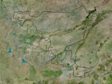 Jigawa, Nijerya eyaleti. Yüksek çözünürlüklü uydu haritası