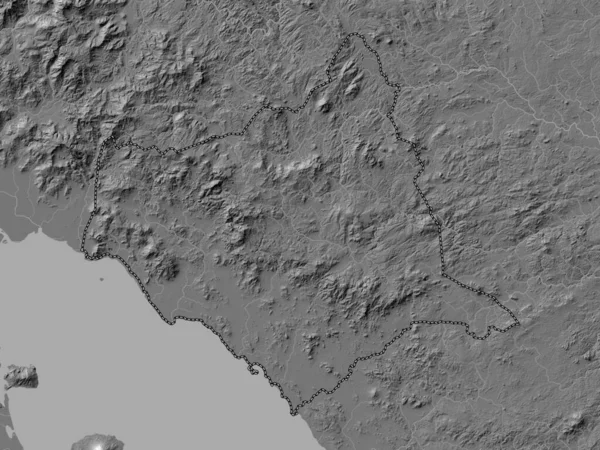 Chontales Departamento Nicaragua Mapa Elevación Bilevel Con Lagos Ríos — Foto de Stock