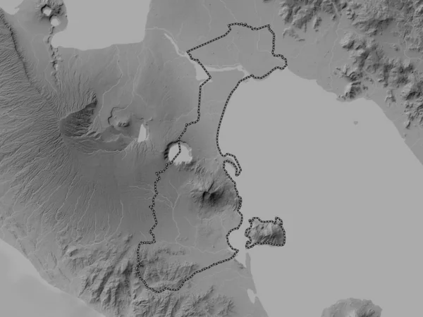 Γρανάδα Διαμέρισμα Νικαράγουα Υψόμετρο Γκρι Χάρτη Λίμνες Και Ποτάμια — Φωτογραφία Αρχείου