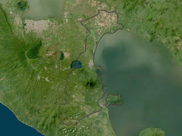 Granada Departamento Nicaragua Mapa Satelital Baja Resolución — Foto de Stock