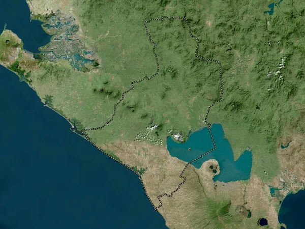 Leon Nikaragua Departmanı Yüksek Çözünürlüklü Uydu Haritası — Stok fotoğraf