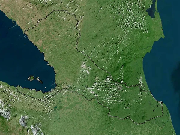 Río San Juan Departamento Nicaragua Mapa Satélite Alta Resolución — Foto de Stock