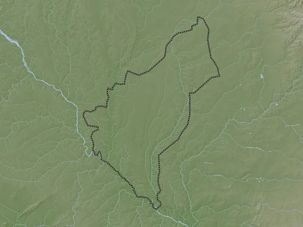 尼日尔省 带有湖泊和河流的Wiki风格的高程图 — 图库照片