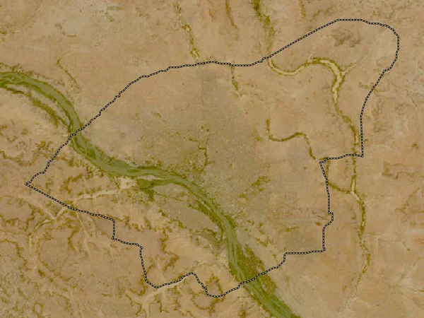Niamey Hoofdstad Van Niger Satellietkaart Met Lage Resolutie — Stockfoto