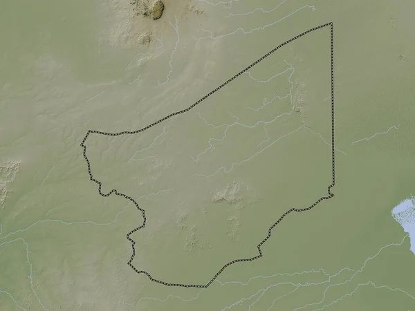 Zinder Departamento Níger Mapa Elevación Coloreado Estilo Wiki Con Lagos —  Fotos de Stock