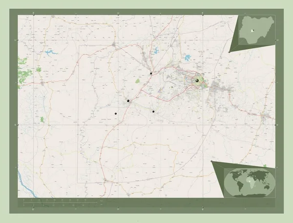 Абуджа Территория Федеральной Столицы Нигерии Карта Улиц Места Расположения Крупных — стоковое фото