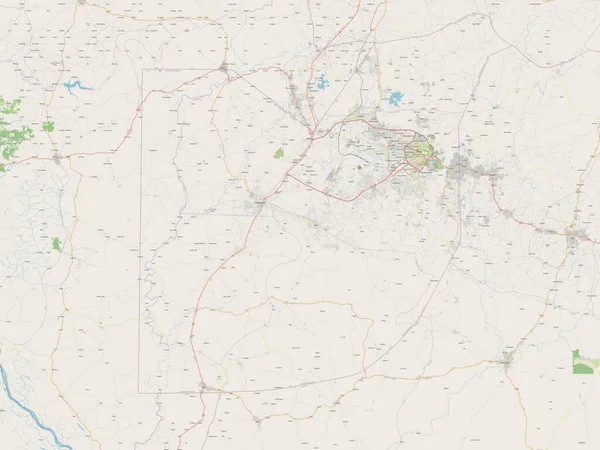 Abuja Federalne Terytorium Stolicy Nigerii Otwarta Mapa Ulic — Zdjęcie stockowe