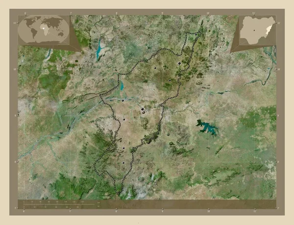 Адамава Штат Нігерія Супутникова Карта Високої Роздільної Здатності Розташування Великих — стокове фото
