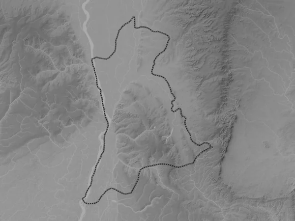 阿南布拉 尼日利亚州 带有湖泊和河流的灰度高程图 — 图库照片
