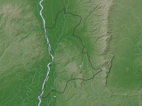 Anambra Stát Nigérie Výškové Mapy Barevné Stylu Wiki Jezery Řekami — Stock fotografie