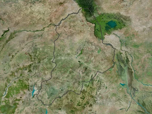 Borno Stát Nigérie Satelitní Mapa Vysokým Rozlišením — Stock fotografie
