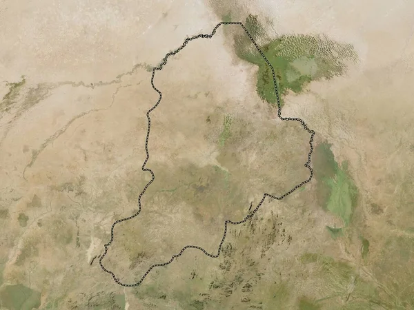 Borno Stato Della Nigeria Mappa Satellitare Bassa Risoluzione — Foto Stock