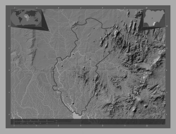 Cross River Nijerya Eyaleti Göllü Nehirli Çift Katlı Yükseklik Haritası — Stok fotoğraf