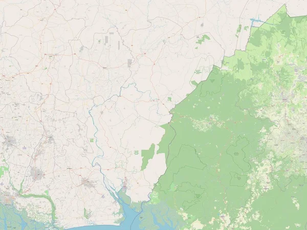 Cross River Stan Nigeria Otwarta Mapa Ulic — Zdjęcie stockowe