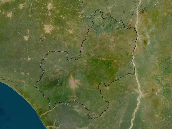 stock image Edo, state of Nigeria. Low resolution satellite map