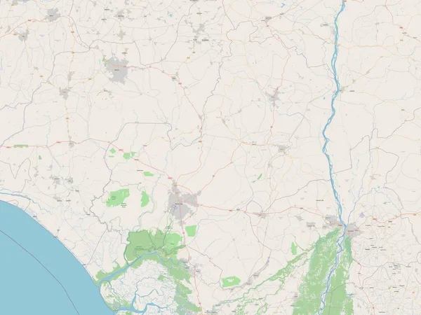 Edo Estado Nigéria Abrir Mapa Ruas — Fotografia de Stock