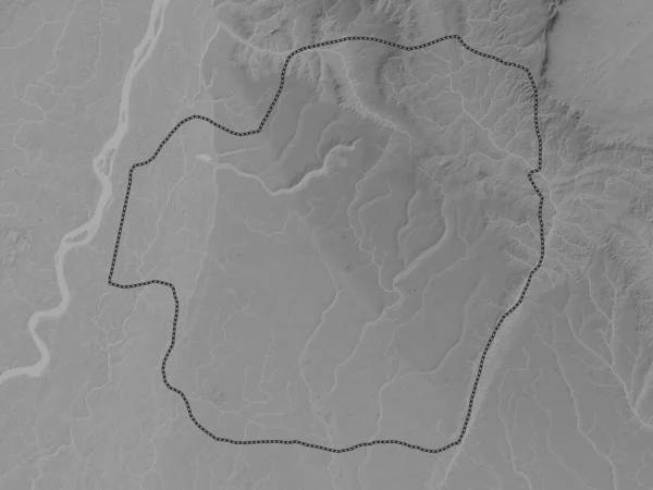 Имо Штат Нигерия Карта Высот Оттенках Серого Озерами Реками — стоковое фото