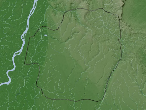 伊莫州 尼日利亚 带有湖泊和河流的Wiki风格的高程图 — 图库照片