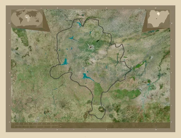 Kano Nijerya Eyaleti Yüksek Çözünürlüklü Uydu Köşedeki Yedek Konum Haritaları — Stok fotoğraf