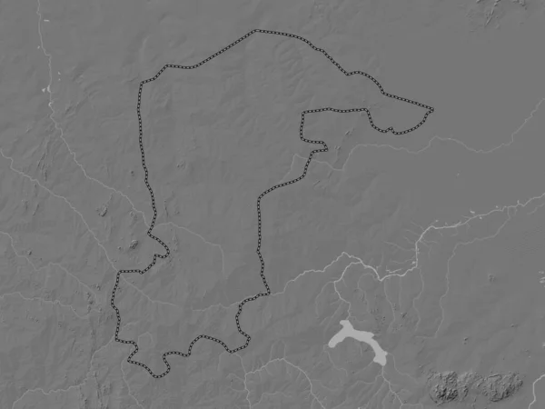 Katsina Stato Della Nigeria Mappa Dell Elevazione Bilivello Con Laghi — Foto Stock