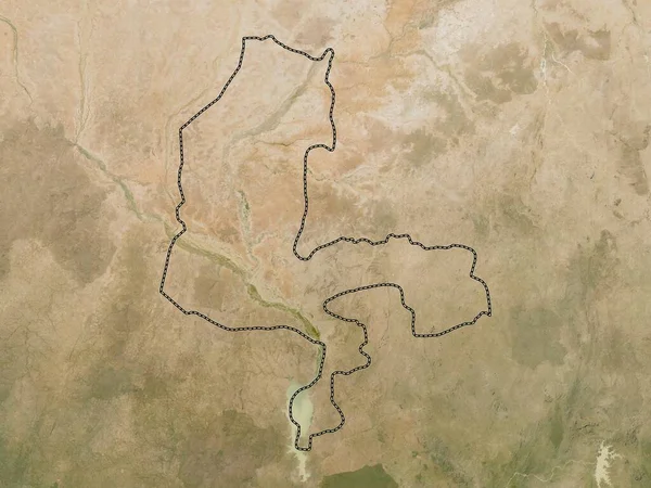Kebbi Stato Della Nigeria Mappa Satellitare Bassa Risoluzione — Foto Stock