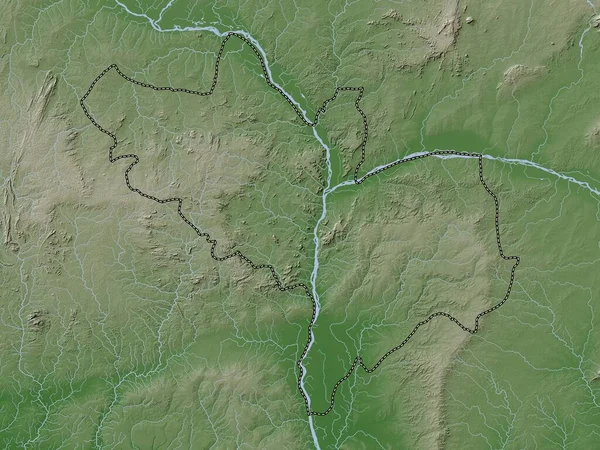 Kogi Estado Nigeria Mapa Elevación Coloreado Estilo Wiki Con Lagos —  Fotos de Stock