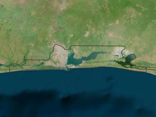 Lagos Delstaten Nigeria Högupplöst Satellitkarta — Stockfoto