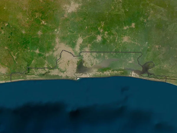 Lagos Delstaten Nigeria Lågupplöst Satellitkarta — Stockfoto