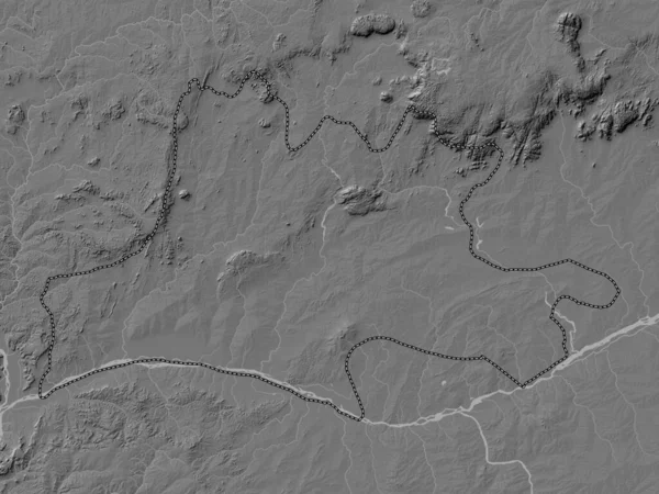 Нассарава Штат Нигерия Карта Высот Билевеля Озерами Реками — стоковое фото