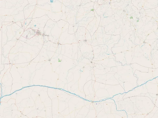 Nassarawa Stan Nigeria Otwarta Mapa Ulic — Zdjęcie stockowe