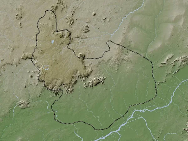 Plateau Estado Nigéria Mapa Elevação Colorido Estilo Wiki Com Lagos — Fotografia de Stock