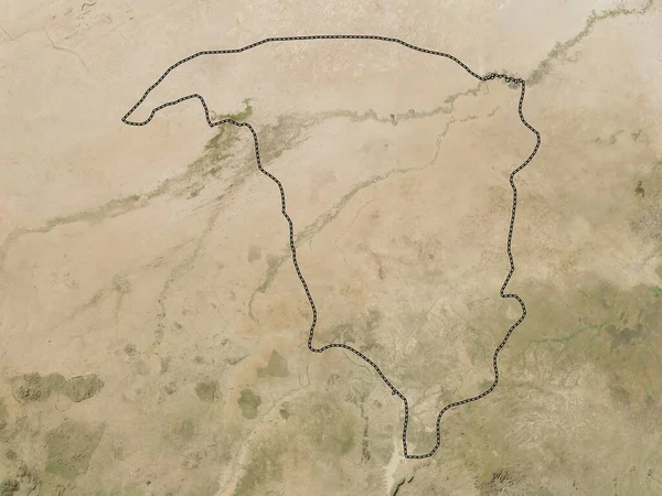 Yobe Stato Della Nigeria Mappa Satellitare Bassa Risoluzione — Foto Stock