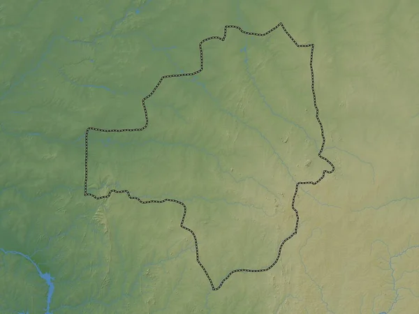 Замфара Штат Нигерия Цветная Карта Высот Озерами Реками — стоковое фото