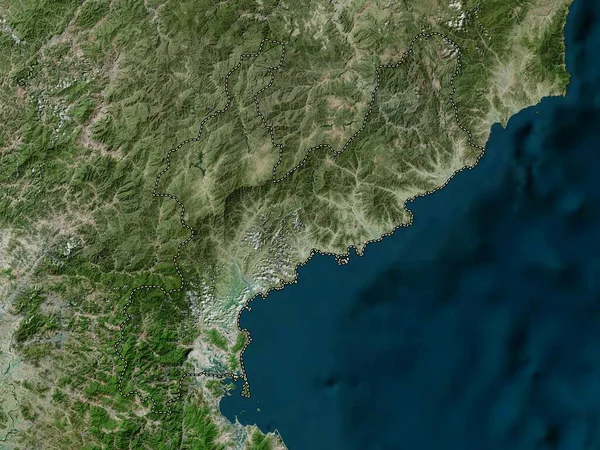 Hamgyong Namdo Провінція Північної Кореї Супутникова Карта Високої Роздільної Здатності — стокове фото