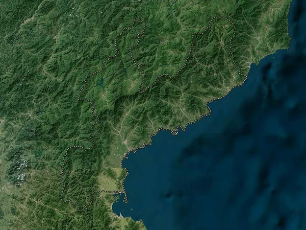 Hamgyong Namdo Provincia Corea Del Norte Mapa Satelital Baja Resolución — Foto de Stock