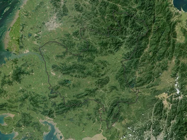 Hwanghae Bukto Nordkorea Lågupplöst Satellitkarta — Stockfoto