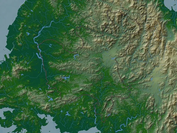 Hwanghae Bukto Provincia Della Corea Del Nord Mappa Elevazione Colorata — Foto Stock