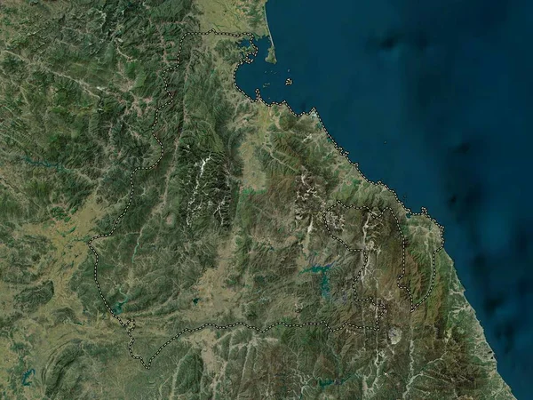 Kangwon Província Coreia Norte Mapa Satélite Alta Resolução — Fotografia de Stock